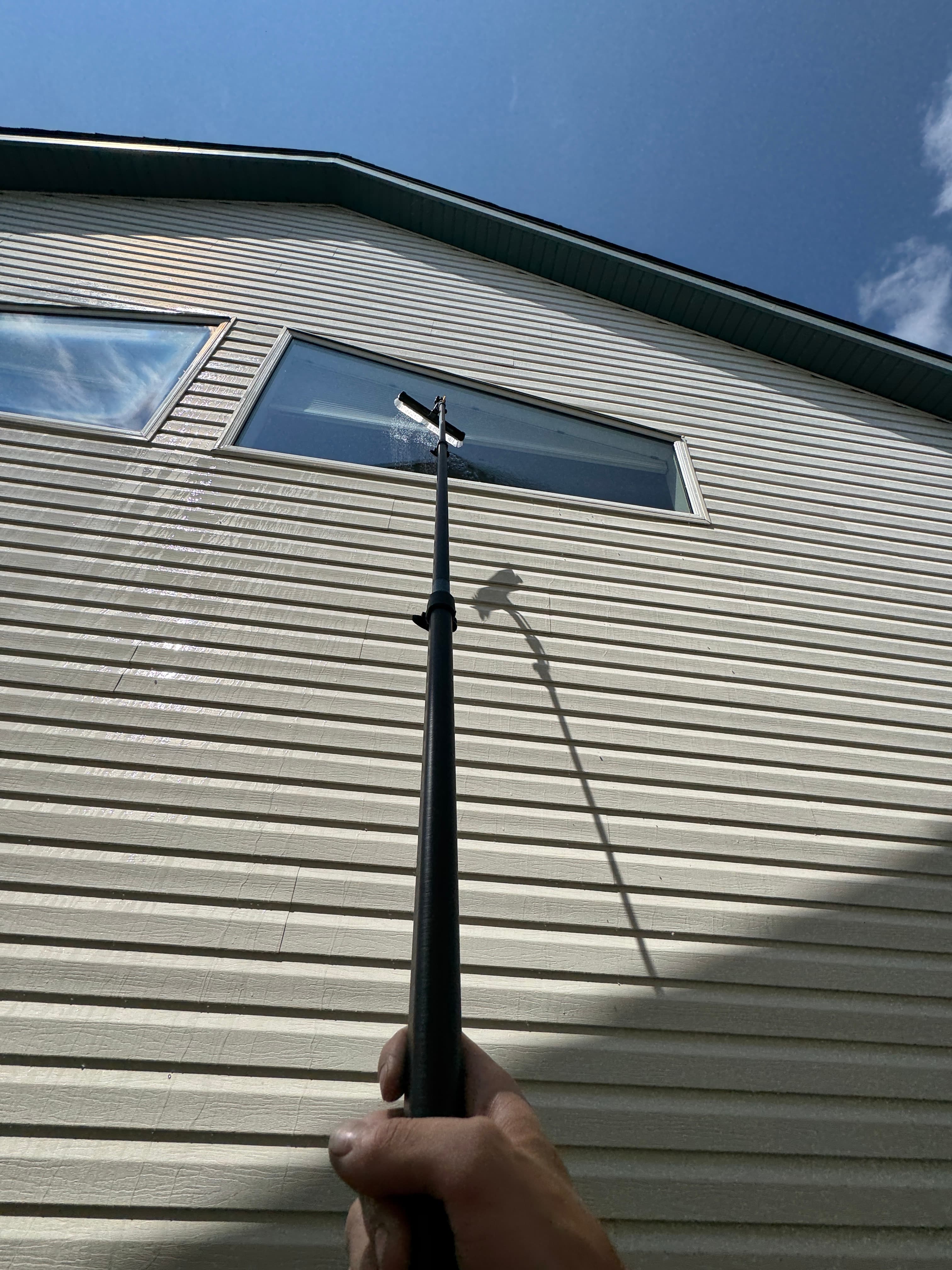 Before and after exterior cleaning transformation